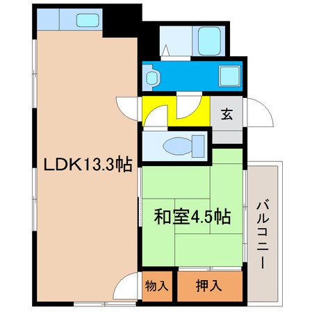 南五葉ハイツの物件間取画像